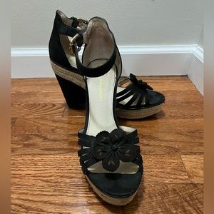 B Makowsky Marty suede espadrille wedge sandal